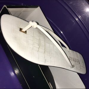 Croc leather sandals from Lauren by Ralph Lauren